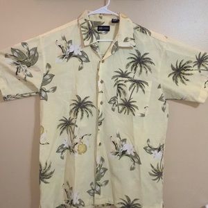 Yellow Hawaiian Style Shirt